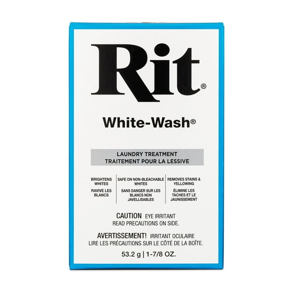 Rit White-Wash Laundry Treatment, 1 piece, 53.2g (1-7/8 oz.), 10.16 cms (4 in) H x 6.35 cms (2.5 in) W x 2.54 cms (1 in) D