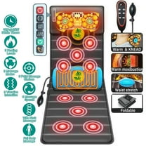 Massage Mat with Heat,Full Body Massage Mat,Neck Shiatsu Kneading Massage Heads, Multifunction Electric Heated Massage Chair Back Pad for Back Lumbarn Leg Pain Relief,9 Modes, 9 Levels