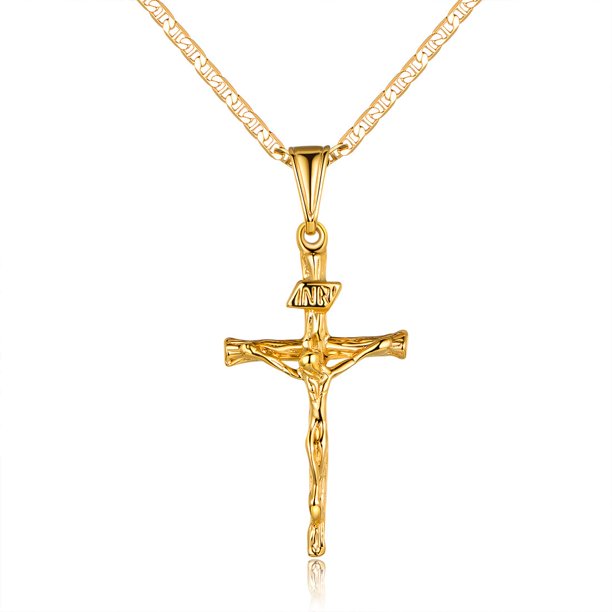 Flat cross clearance necklace