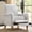 Stripe, variant on Farmhouse Push-Back Recliner with Rolled Armrests Solid Wood for Rustic Home Living Room Lounge Chair Grey Thin Stripes
