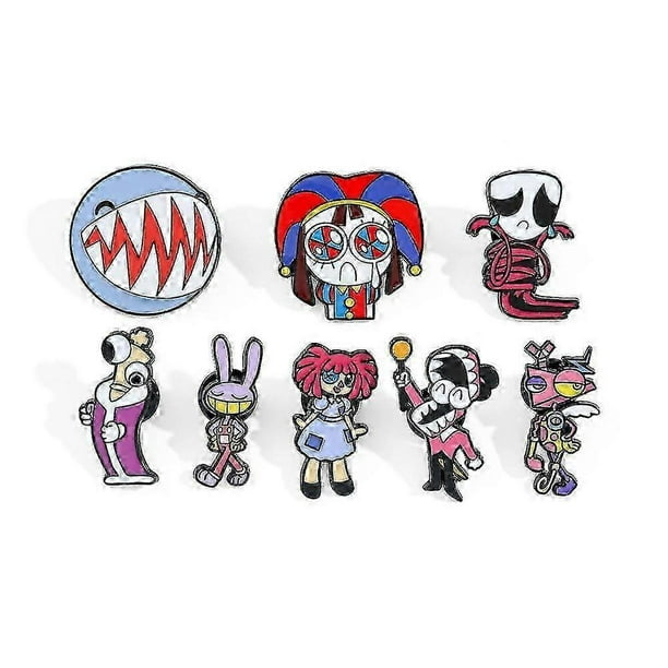 8 Pack The Amazing Digital Circus Enamel Brooch Pins Metal Lapel Pin Badge Clothes Accessories Diy Crafts Decorations Gifts