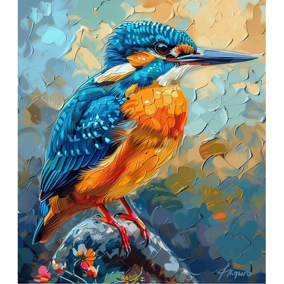 Paint by Numbers Kit for Adults -Kingfisher (2)- Beginners Acrylic Adult Paint by Number Kits on Canvas Digital Oil Number Painting Kits for Home Decor Gift 16"x20"-