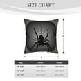 thumbnail image 2 of KLL Black Spiders Decorative Throw Pillow Covers Velvet Soft for Couch Sofa Bedroom Living Room Outdoor (No pillow core)- 20"x20", 2 of 5
