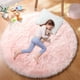 thumbnail image 1 of Alfombra redonda PAGISOFE rosa para habitación de niñas y dormitorio de 4 pies, 1 of 7