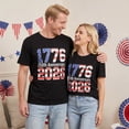 thumbnail image 4 of Patriotic Family Matching T Shirts 4th of July Star-Striped Letters Print Summer Short Sleeve, 4 of 5