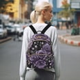 thumbnail image 7 of FORMRS Mini Backpack Purse for Women Travel Daypack Casual Shoulder Bag, Purple Roses, 7 of 7