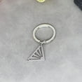 thumbnail image 4 of Stainless Steel Hollow Triangle Keychain Pendant Geometric Keyring Jewelry Hip-hop Fan Shaped Key Chain for Women Men Gift, 4 of 5