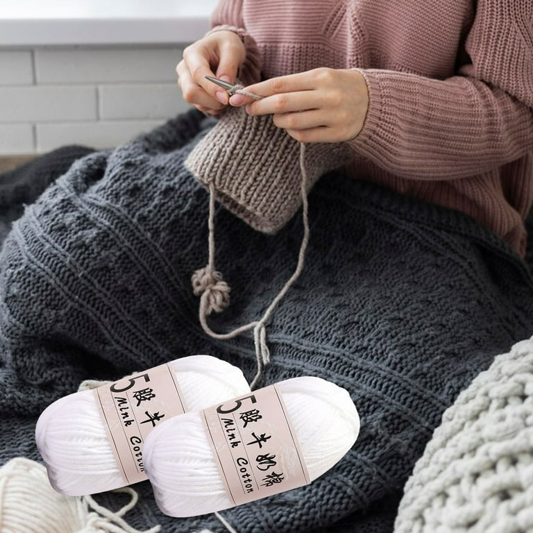 HDWUEN Rolls Soft Comfortable Cotton Blend Milk Yarn Fabric