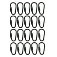 thumbnail image 4 of 20 Piezas Mosquetón de Bloqueo Pequeño Clip Mosquetón de Bloqueo de Tornillo Hebilla Colgante Negra de Acero Mini Mosquetón para Pesca Viajar, 4 of 8