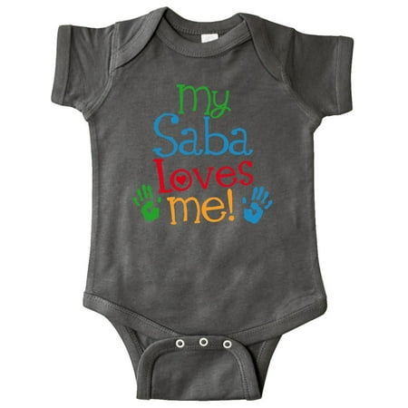 

Inktastic My Saba Loves Me Gift Outfit Gift Baby Boy or Baby Girl Bodysuit
