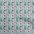 thumbnail image 1 of oneOone Rayon Sea Green Fabric Floral Fabric For Sewing Printed Craft Fabric By The Yard 56 Inch Wide, 1 of 4