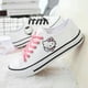 thumbnail image 1 of Zapatos de lona para mujer, zapatos de mujer con grafiti de dibujos animados de caña baja, zapatos de tela finos y transpirables de verano para estudiantes, zapatillas de deporte modernas y versátiles, 1 of 5