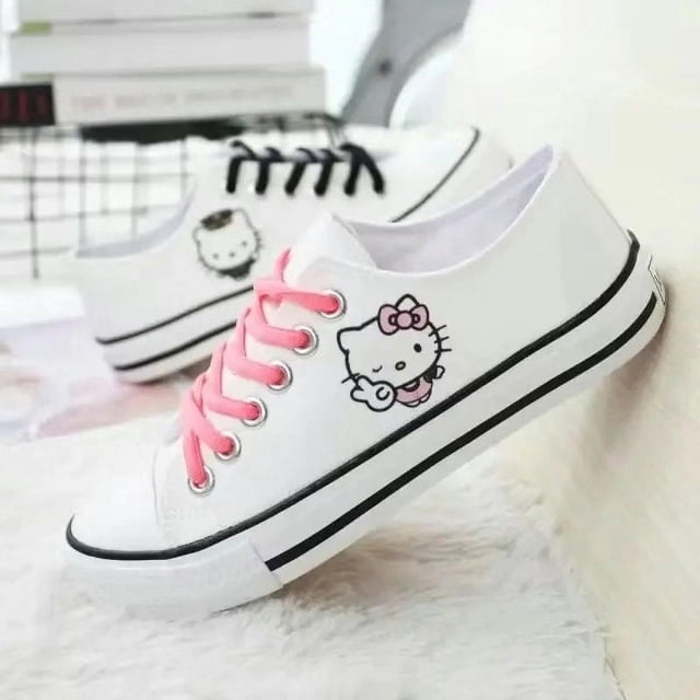 Zapatos de lona para mujer, zapatos de mujer con grafiti de dibujos animados de caña baja, zapatos de tela finos y transpirables de verano para estudiantes, zapatillas de deporte modernas y versátiles