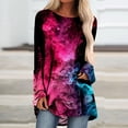 thumbnail image 2 of Blusa de manga larga con cuello redondo para mujer Pompotops  gfhjh19609, 2 of 5