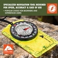 thumbnail image 5 of Ozark Trail Orienteering Compass, Lightweight and Reliable Green with Multiple Scale Ruler, 5 of 8