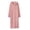 02-Pink, variant on Women's Hooded Fleece Bathrobe Long Sleeve Cable Knit Textured Robe with Pockets Cozy Homewear for Fall Winter