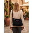 thumbnail image 4 of Deago Suede Shoulder Bags for Women Tote Hobo Purse Convertible Backpack Vintage Slouchy Crossbody Bag Handbag Satchel for Work Travel, Black, 4 of 9