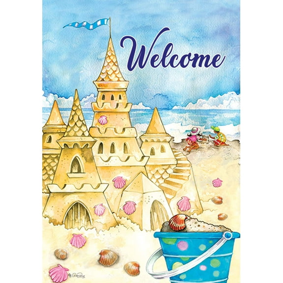 Custom Decor Garden Flag - Sand Castle