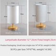 thumbnail image 1 of Lámpara de mesa de madera maciza, luz de noche, regalo de cumpleaños, lámpara led para dormitorio, mesita de noche, moderna y sencilla, lámpara de mesa de madera maciza, 1 of 3