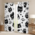 thumbnail image 2 of Castle Fairy Black Cats Black Out Curtains,Kawaii Pet Curtains Pack of 2 (42x63 Each), 2 of 6