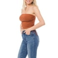 thumbnail image 4 of MixMatchy Women's Solid Side Drawstring Knit Tube Top, 4 of 4