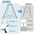 thumbnail image 3 of Yacona Sensory Swing with Stand, Heavy-Duty Metal Swing Frame, with Sensory Chair and Pod Swing, Hammock with Stand for Kids, Blue, 3 of 7