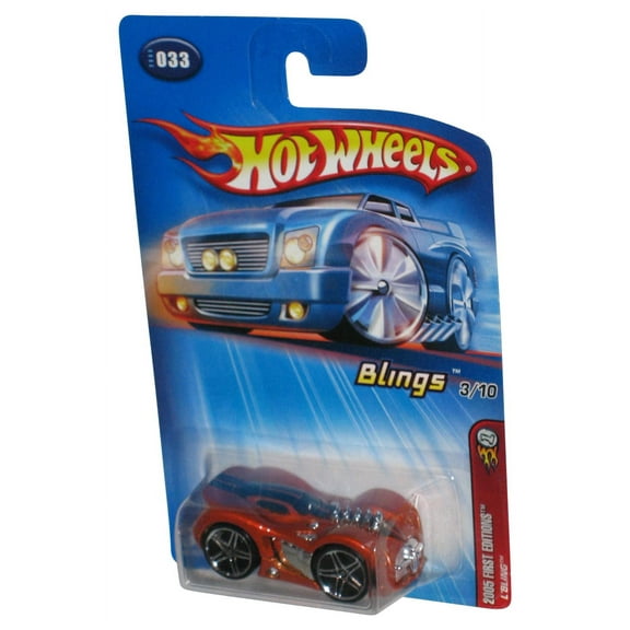 Hot Wheels 2005 First Editions Blings 3/10 Orange L'Bling Toy Car #033