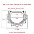 thumbnail image 2 of Surgical Steel Triangle Drop Septum Clicker Silver Septum Piercing Rings 16g Septum Jewelry 8mm Septum Ring Hoop, 2 of 4