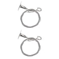 thumbnail image 1 of Miangastore Sign Hanging Hooks Wire Rope Hangers Silver 2Pcs 42.44X1.57X1.38Inch Stainless Steel, 1 of 8