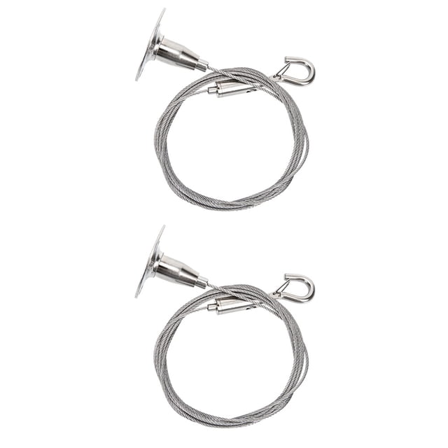 Miangastore Sign Hanging Hooks Wire Rope Hangers Silver 2Pcs 42.44X1.57X1.38Inch Stainless Steel
