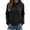 Black, variant on NinXxx Women's Autumn Full Print Jacquard Hooded Sweatshirt Navy XL