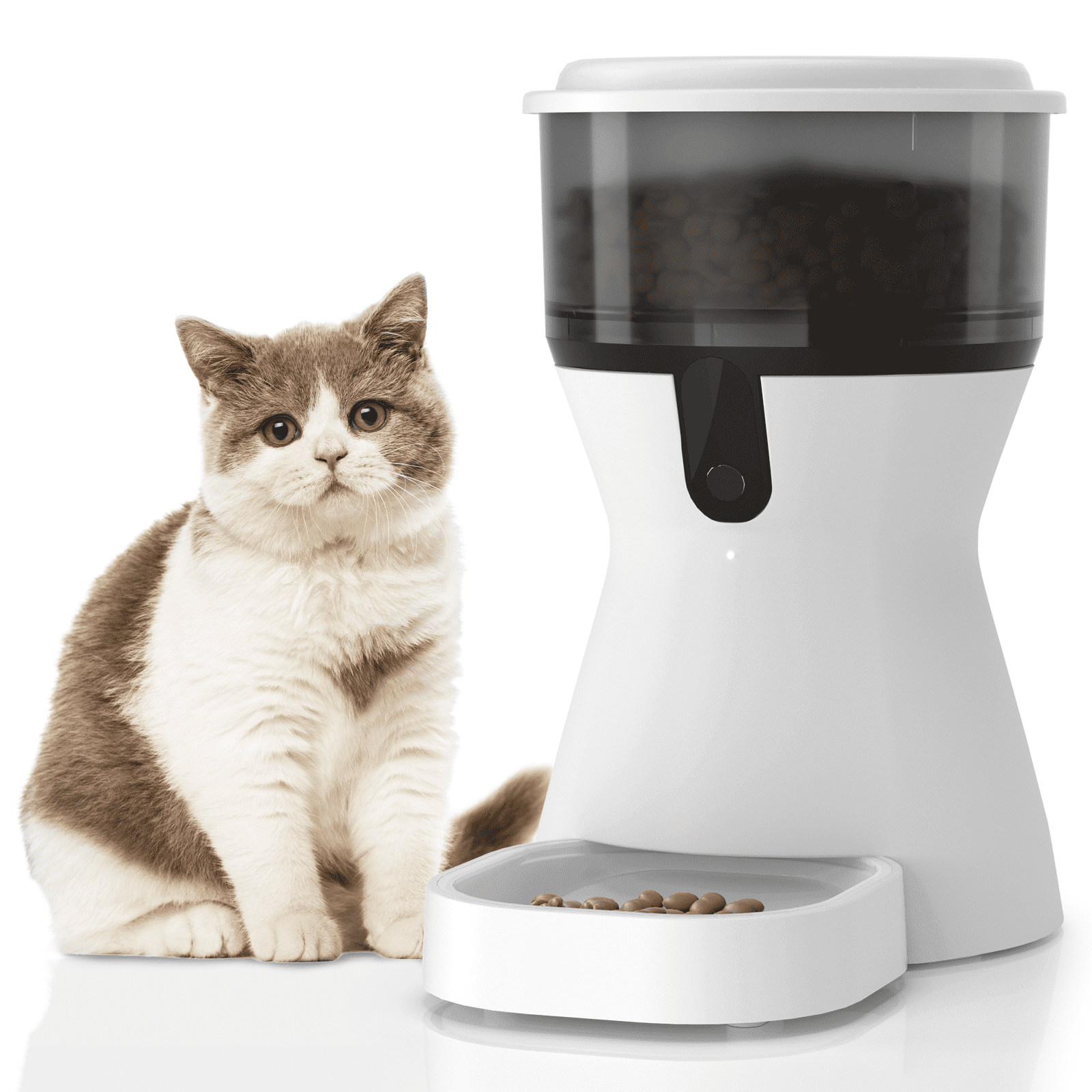 OUDOSPRS Automatic Cat Feeders 2.4G WiFi, Automatic Dog Food Dispenser, Timed Pet Feeder with 10S Dining Voice Record, 20 Cups/4L Smart Pet Feeder, Auto Pet Feeder for Cats and Small Dogs