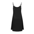 thumbnail image 5 of GXIPO Spaghetti Strap Button Down Women's Summer Dresses Sleeveless Sun Dresses Vacation V Neck A Line Resort Wear Black L, 5 of 9