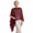 Burgundy, variant on Dark Purple Chiffon Cape Shawl Wrap Scarf 3-Way Wear Elegant Sheer Capelet for Evening Dresses Weddings Parties