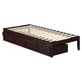 thumbnail image 2 of AFI Colorado Wood Twin Extra Long Bed with 2 Drawers in Espresso, 2 of 9