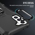 thumbnail image 6 of Allytech for Samsung Galaxy S23 FE Phone Case with Ring Holder, Anti-Fingerprint Non-slip Anti-Drop Heavy Duty Corner Protection Rotating Ring Stand Cover Case for Samsung S23 FE 5G 6.4", Black, 6 of 10