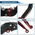 thumbnail image 4 of Short Long Brake Clutch Levers for Honda CBR600RR 2007-2016 Adjustable Motorcycle Handlebar Brake Lever Aluminum Alloy Black Handle Red End, 4 of 6