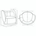 thumbnail image 3 of Manhattan Comfort Siri Accent Chair with Solid Wood Frame in Cream, 3 of 11