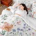 thumbnail image 4 of Manfei Floral Butterflies 7pcs Bedding Comforter Set for Female Girls,Spring Graden Queen Bedding Sets Super Cozy,Flowers Blossoms Queen Sheet Sets,Ultra Soft Home Decor, 4 of 8