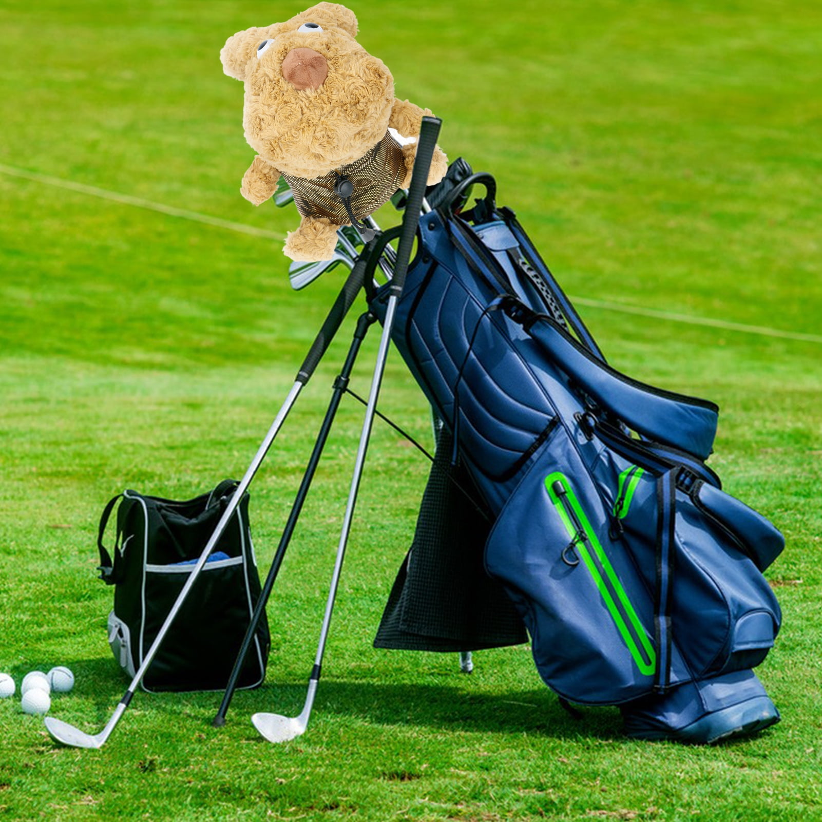 sunsanly Plush Animal Golf Club Headcover Stuffed Cartoon Animal Doll Golf Wood Driver Head Protector Cover Golf Accessories Men Women Golfer Gift