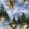 V.I.P by Cranston Wolves Scenic Fabric, per Yard