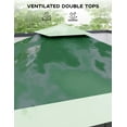 thumbnail image 6 of COZONY 13' x 13' Pop Up Gazebo Tent，Double Roof Patio Canopy , Portable Sun Shelter with 4 Stanbags, 8 Stakes Adjustable Gazebos for Deck, Backyard, Garden, Patio, Lawns, Dark Green & Gray, 6 of 7