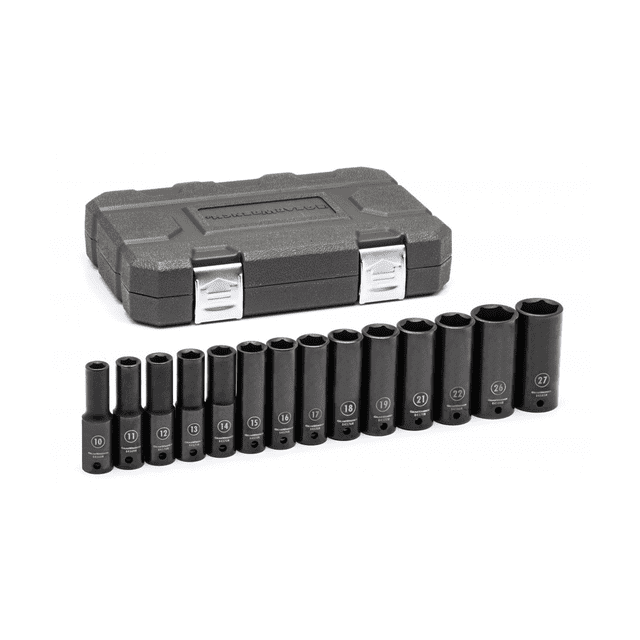 Set Dado Largo Impacto 6 Pts Mm 1/2 Plg Gearwrench 14 Pz 84955