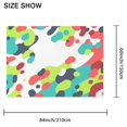 thumbnail image 3 of Rectangular Tablecloth 60x84 Inch – Waterproof Polyester Printed Table Cover, Wrinkle Resistant, Washable for Kitchen & Dining, Colorful Geometry Fluid Print, 3 of 6