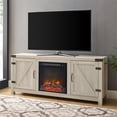 thumbnail image 2 of 58" Rustique Moderne Ferme Cheminée TV Stand en Pierre Gris, 2 of 4