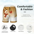thumbnail image 5 of Gaeub Christmas Snowman Gift Mens Swim Trunks Stretch Beach Shorts Quick Dry for Men Swim Shorts Swimwear with Pockets- Medium, 5 of 9
