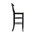 thumbnail image 2 of Boraam Napoleon Keyhole Rush Barstool, Black, 2 of 3