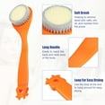 thumbnail image 3 of Unique Bargains Back Scrubber Long Handle Bath Brush Long Handle Brush for Bath Shower 11.81"x2.95"x0.98" Orange, 3 of 6