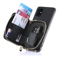 thumbnail image 6 of for Samsung Galaxy A51 5G Wallet Case, Crossbody Phone Purse with Card Holder for Women, Zipper PU Leather Carrying Cover Gift with Shoulder Strap Kickstand Anti-drop for A51 5G - Black, 6 of 8