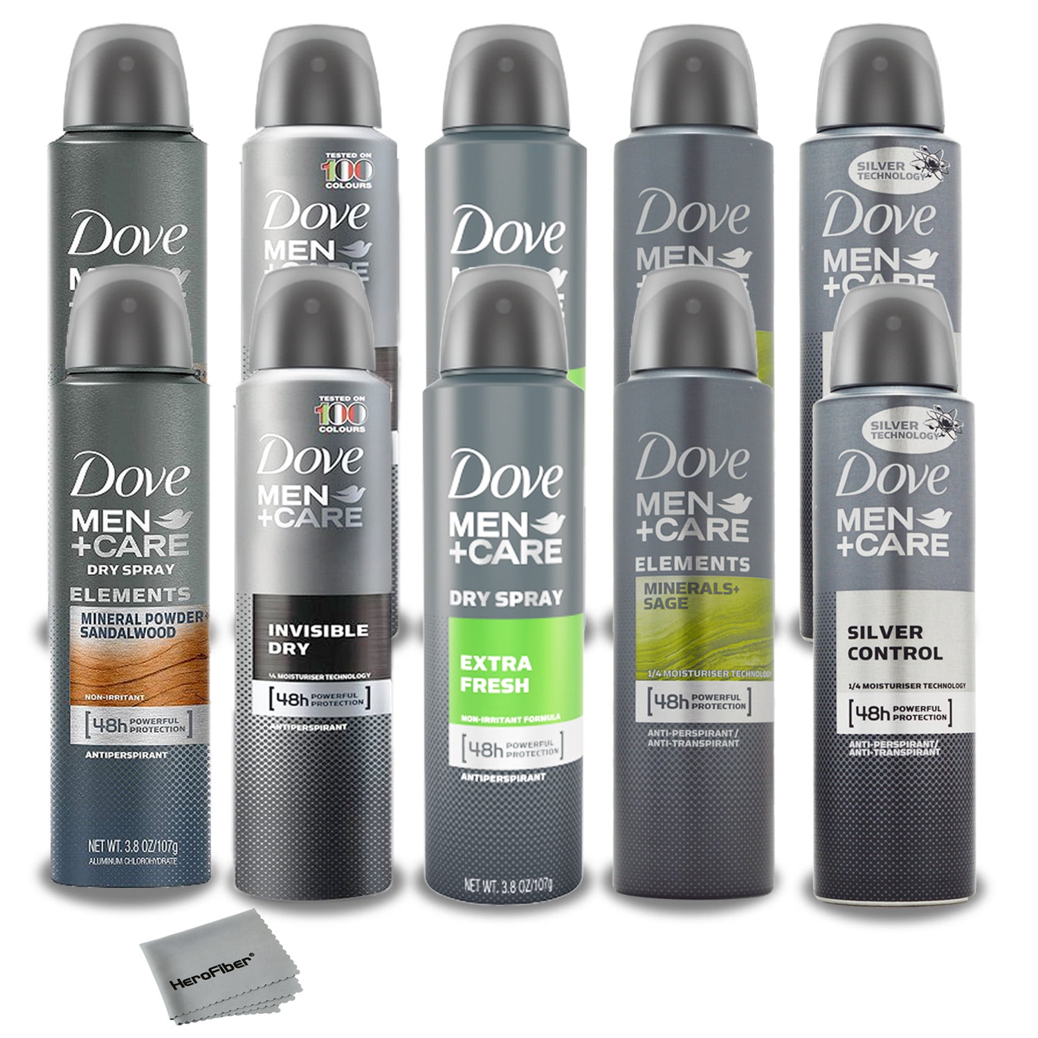 Dove Men Plus Care Deodorant Pack (2 Pk) Dove Extra Fresh Antiperspirant Deoderant Spray + (2